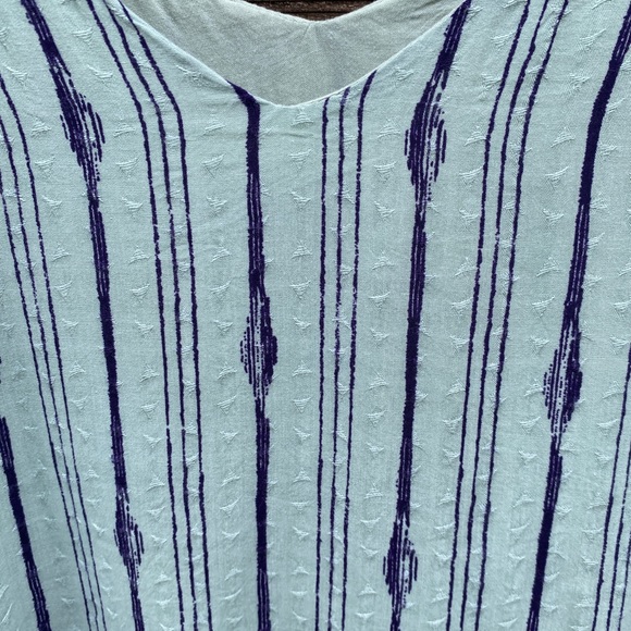 Final Touch Mint Green and Navy Striped Tank Top - Picture 7 of 8